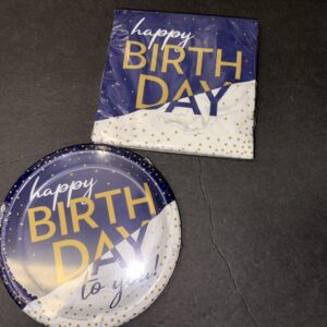 Navy and Gold Milestone