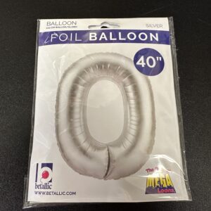 Silver 40" Number Balloons