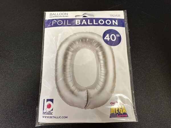 Silver 40" Number Balloons