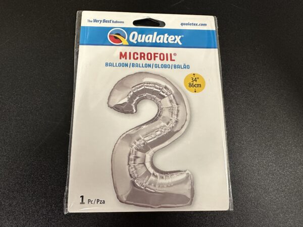 Silver 40" Number Balloons - Image 3