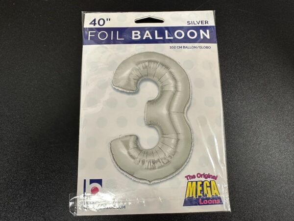 Silver 40" Number Balloons - Image 4