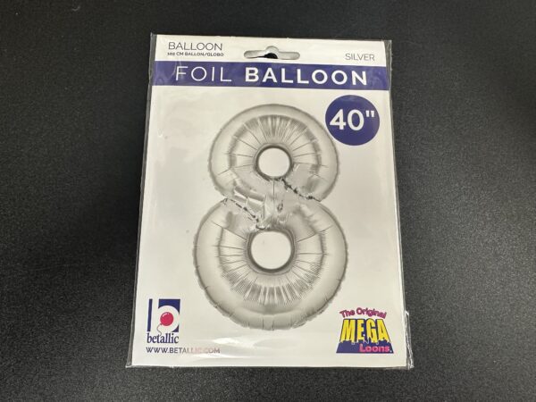 Silver 40" Number Balloons - Image 9