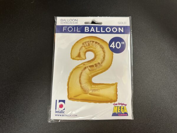 Gold 40" Number Balloons - Image 2