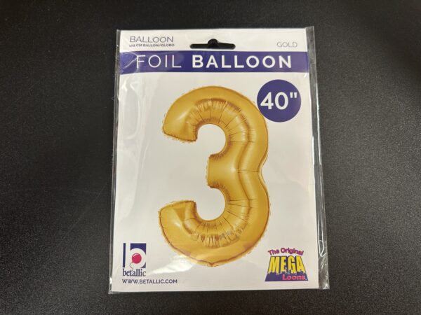 Gold 40" Number Balloons - Image 3