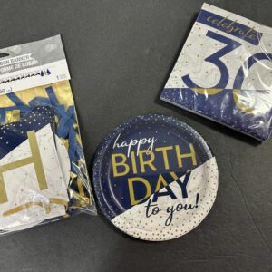 Navy and Gold 30th Milestone