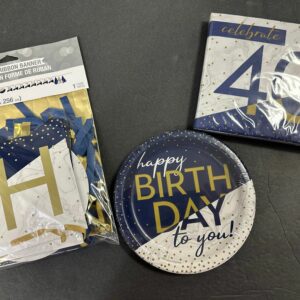 Navy and Gold 40th Birthday