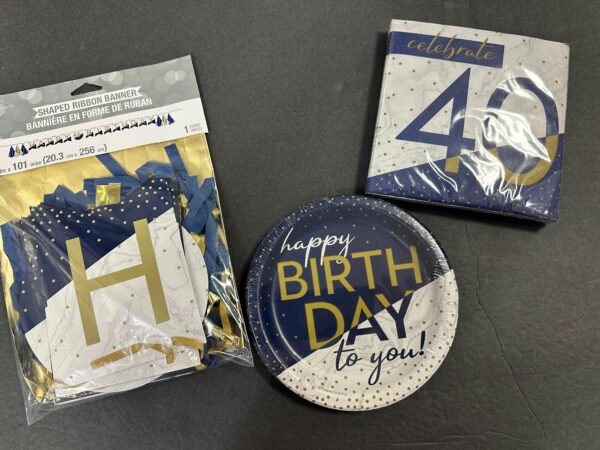 Navy and Gold 40th Birthday